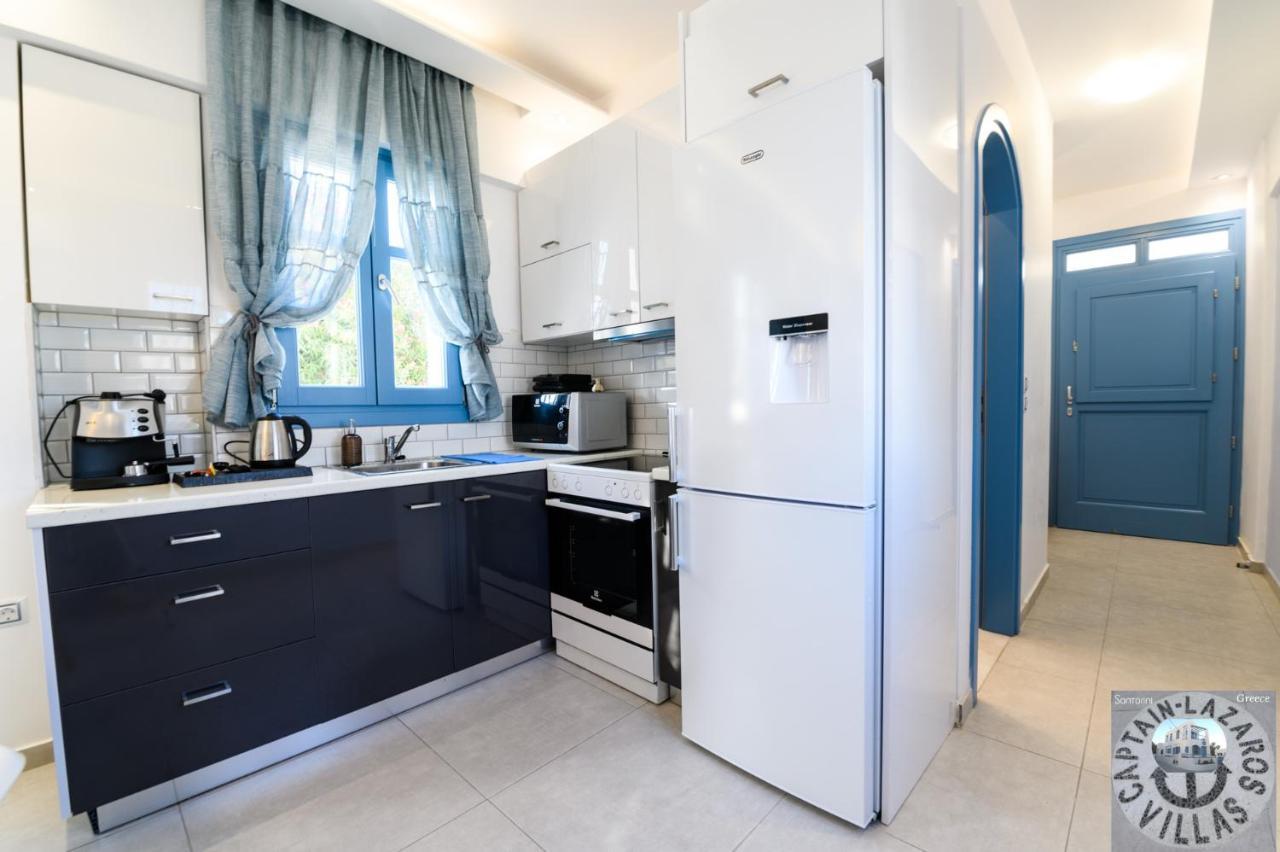 Located By The Sea One Beachfront Private Captain Lazaros Pool Villa With Loft In 750Sqm Spacious Private Plot-Jacuzzi-Sunrelax-Furnished Terace-Gazebo-Private Parking,Sleep 3 Adults And 2 Children, Just Steps From The Black Beach-Seaview Perissa  Dış mekan fotoğraf