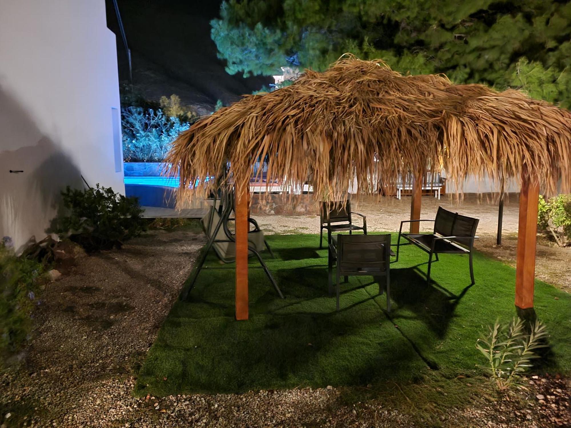 Located By The Sea One Beachfront Private Captain Lazaros Pool Villa With Loft In 750Sqm Spacious Private Plot-Jacuzzi-Sunrelax-Furnished Terace-Gazebo-Private Parking,Sleep 3 Adults And 2 Children, Just Steps From The Black Beach-Seaview Perissa  Dış mekan fotoğraf