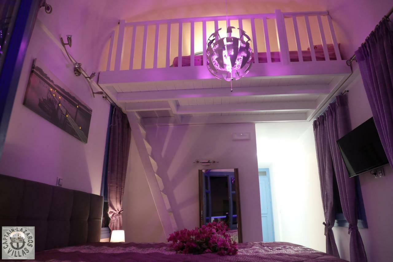Located By The Sea One Beachfront Private Captain Lazaros Pool Villa With Loft In 750Sqm Spacious Private Plot-Jacuzzi-Sunrelax-Furnished Terace-Gazebo-Private Parking,Sleep 3 Adults And 2 Children, Just Steps From The Black Beach-Seaview Perissa  Dış mekan fotoğraf